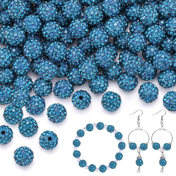 Perlas TINKRSTUFF, circonitas azules, 10 mm, diamantes de imitación, 150 unidades