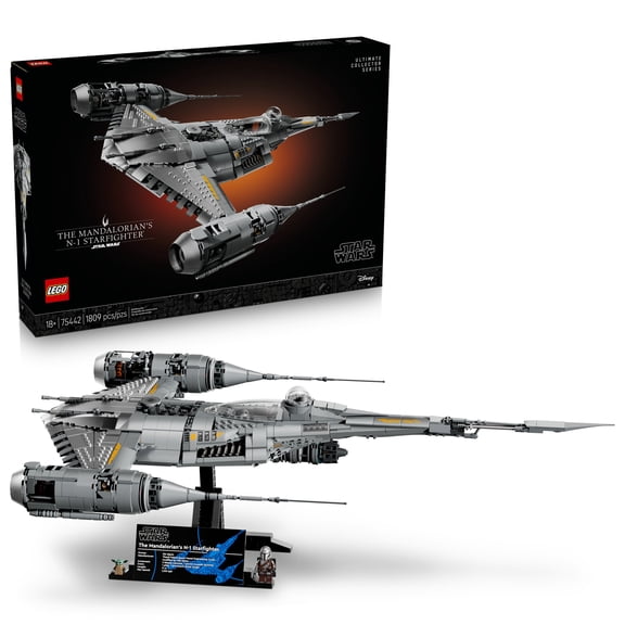 LEGO Star Wars The Mandalorian's N-1 Starfighter - Collectible Building Set for Adults, Ages 18 - Star Wars Decor for Bedroom, Home Office or Desk - Gift for Fans - 75442