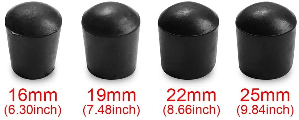 Black Anti Slip Round Chair Leg Cap Feet Pad Furniture Table Cover Floor Protect 