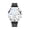 A, variant on Unisex Quartz Business Watch 40mm Round Textured Dial 8mm Alloy Case Multiple Stainless Steel PU Leather Strap Options Daily Dress up Wristwatch Gift