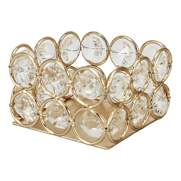 Candelabro votivo de cristal, candelabros para velas de té, soporte para velas para el hogar, mesa Cuadrado