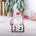 thumbnail image 2 of De Madera Sin Rostro Ancianos Decoración Del Hogar Adornos Cuenta Regresiva Feliz Navidad Noticed HA040847-02, 2 of 6