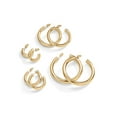 thumbnail image 4 of PAVOI 14K Yellow Gold Plated Lightweight Chunky Open Hoops | Gold Hoop Earrings for Women | 30mm Thick Infinity Gold Hoops Women Earrings, 4 of 6