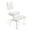 White, variant on Cross Legged Officce Chair with Wheels, ADHD Meditation Chair, Extra Wide Seat Adjustable Height Backrest & Footstool, with Lumbar Support fot Home Worker Yoga Kneeling, White