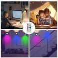 thumbnail image 4 of Magnetic Suction Wall Lamp RGB Color-changing Ambient Light 3 Color Temperature Dimmable Reading Light Motion Sensor Light Bedside Night Light Touch Control Remote Control 0.5H/1H/2H Timer, 4 of 6