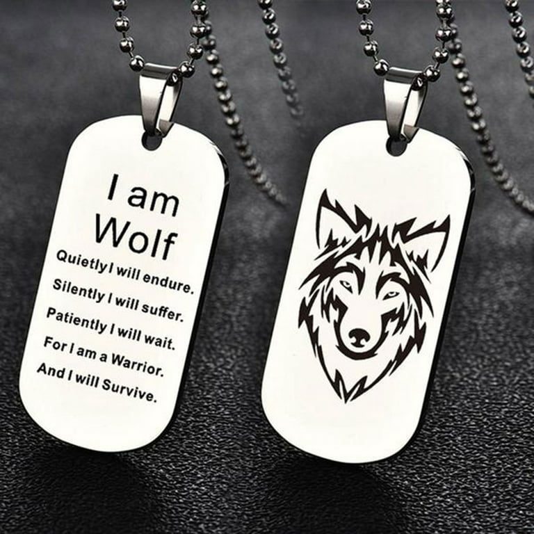 Veki I Pendant Wolf Necklace Am Men's With A Cause Fashion Wolf Fashion  Necklaces Pendants Chains for Necklaces 