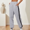 thumbnail image 2 of Bovemsi Casual Pants for Women Fashionable High Waist Loose Sports Jogging Trousers Sweatpants Beach Trousers with Pockets, 2 of 6
