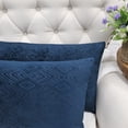 thumbnail image 5 of Home Soft Things Ikat Velvet 2 Piece Throw Pillow Cover Set - Blue - 14" x 26", 5 of 6