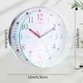 thumbnail image 5 of Unique Bargains Silent Wall Clock Non Ticking Battery-Powered White Pattern 2, 5 of 6