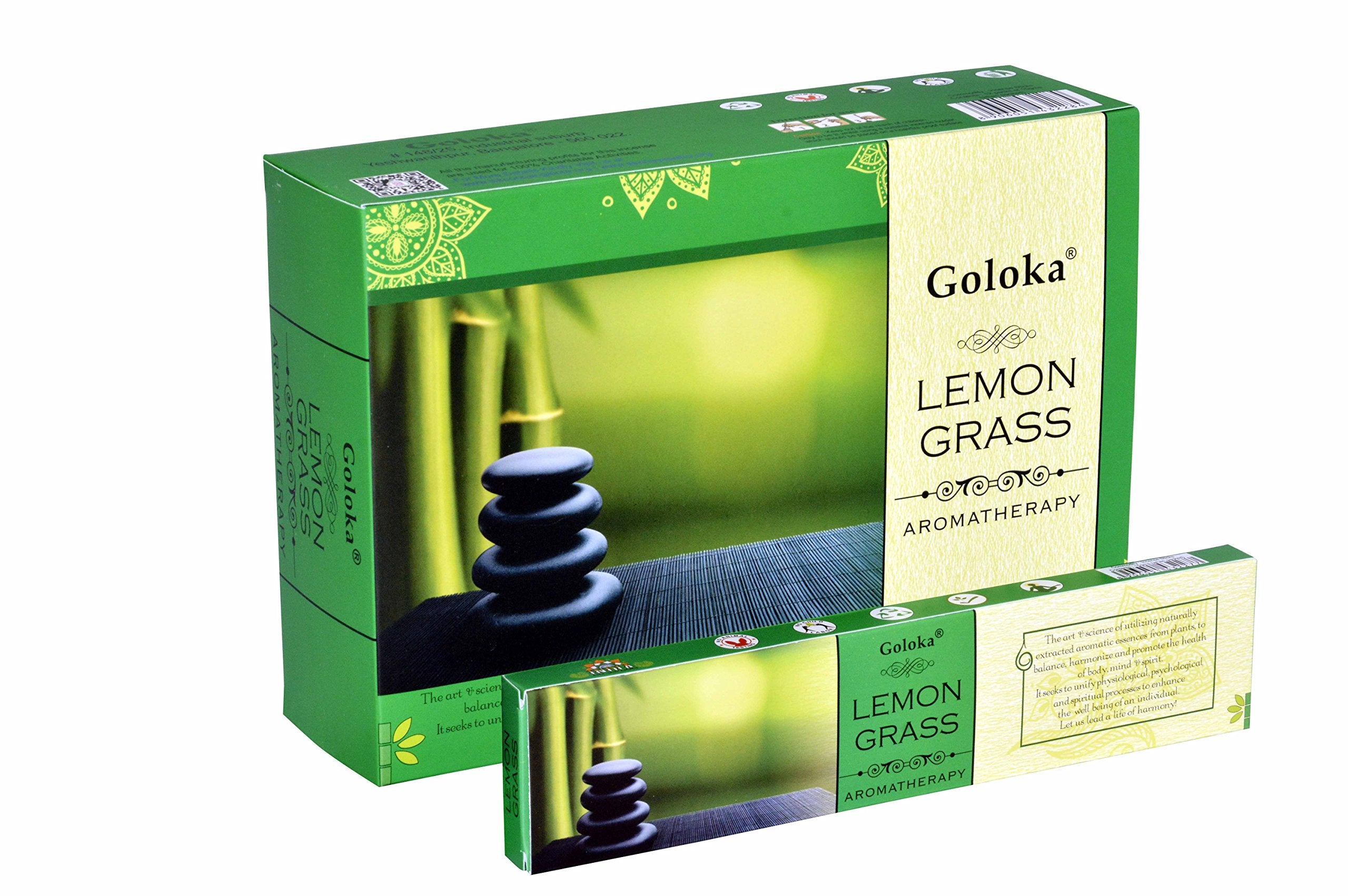 Goloka Aroma Lemongrass series collection incense sticks 6 boxes of 15