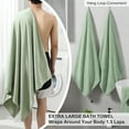 thumbnail image 3 of Green Essen 8 Pieces Extra Large Bath Towel35"x 70" Highly Absorbent Quick Dry Bath Sheets Bath Towel Oversized Clearance Soft Shower Towels for Bathroom Spa Hotel Gym(Green), 3 of 8