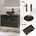 thumbnail image 2 of eclife 36" Freestanding Wood Bathroom Vanity with Integrated Sink Top and Faucet, 2 of 5