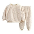 thumbnail image 4 of Toddler Baby Girl Summer Clothes Short Sleeve T-Shirt Top+Short Pants Cotton Two Piece Solid Outfit Set 6-12 Months 12-24 Months 2t 3t 4t 5t 6t 7t 8t 9t Children Beige 6-7Y, 4 of 4