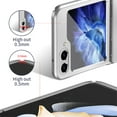 thumbnail image 3 of ELEHOLD for Samsung Galaxy Z Flip 5 Luxury Plating Case with Hinge Protection,Frosted PC Plating Full Body Protective Non-Slip Shockproof Case for Samsung Galaxy Z Flip 5,Silver, 3 of 10