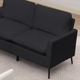 thumbnail image 4 of TS Cat paw leather upholstered sofa loveseat ,Nordic retro light luxury living room balcony bedroom single casual sofa chair (black), 4 of 6
