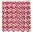 thumbnail image 3 of Jasmine Shower Curtain, Digitally Generated Petals Summer Flora Repetition Botanical Blossom, Fabric Bathroom Set with Hooks, 69W X 75L Inches Long, Magenta and Grey Yellow, by Ambesonne, 3 of 3