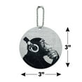 thumbnail image 6 of Headphone Chimp Monkey Wall Round Luggage ID Tag Card Suitcase Carry-On, 6 of 8