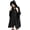 Black, variant on Women Shawl Wrap Cardigan Open Front Poncho Cape Sweater Winter Loose Wool Party Coat