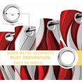 thumbnail image 6 of Red White Moire Blackout Curtains for Bedroom/Living Room, Thermal Insulated Kitchen Curtains, Modern Abstract Art Grommet Darkening Window Treatment Drapes 52"x63"x2, 6 of 8