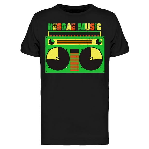 Reggae Music Vintage Boombox Tee Men's -Image by Shutterstock