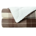 thumbnail image 3 of Chanasya Red Cream Sherpa Plaid Throw Blanket - Soft Cozy Warm Plush Fluffy Fleece Flannel Throws Blankets for Sofa Couch Living & Bed Room - Rustic Fall Autumn Winter Holiday Camping Blanket & Decor, 3 of 5