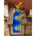 thumbnail image 5 of Yellow Tree Table Runner 72 Inches, Land Gradient Star Sky Retro Watercolor Bed Runner Dresser Scarves Tabletop for Indoor Outdoor Parties/Ceremony/Banquet, 16" x 72", 5 of 8