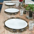 thumbnail image 5 of Decozen Gold Lace Blue Doilies Set of 8 - Round Placemats European Embroidery for Dining Table Home Decor Wedding - 15 inches - The Vintage Opulence Collection, 5 of 8