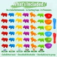 thumbnail image 3 of Raeqks Contar Clasificar Juguetes Emparejar Juguetes Apilar con Tazones Actividades De Aprendizaje Preescolar Juego Sensorial Educativo Montessori Tallo De Juguete Juegos De Guardería Animales Regalos, 3 of 5