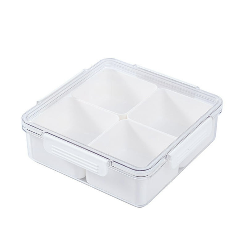Zhaomeidaxi Snack Storage Box Round Snack Tray Snack Storage Box with Llid  Food Fruit Storage Box Household Dried Fruit Container for Home 
