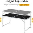 thumbnail image 3 of SUSUZI Portable Folding Table with 4 Chair Seats, Foldable Camping Picnic Desk Table for Beach Picnics and Outdoor Cooking, Aluminium Alloy, 3 of 9