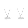 thumbnail image 2 of Youkk Turkey Map Necklace For Women Classic Pendant Pendant Size Turkey Map Flag silver 2Set, 2 of 6