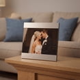 thumbnail image 5 of Unique Bargains Metal Picture Frame Premium Memorial Photo Frame Horizontal Silver 5" x 7", 5 of 8