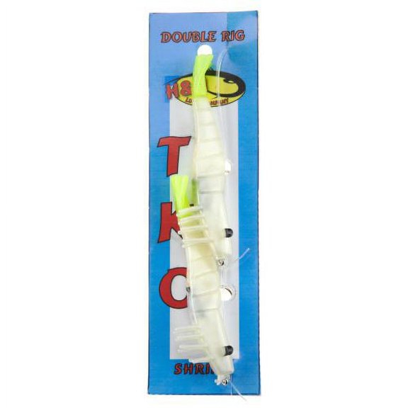 H&H Tackle TKODR14-50 Double Rig Soft Shrimp Fishing Sinkbait Saltwater Lure
