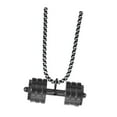thumbnail image 4 of EHJRE Dumbbell Pendant for Men Decor Sport Creative Necklace for Holiday Party Men Black, 4 of 9