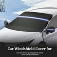 thumbnail image 4 of Agricasst Windshield Cover for Ice and Snow, Car Windshield Snow Cover with Two Side Rearview Mirror Cover, Waterproof 600D Heavy Duty , Car Cover for Winter Car Accessories, SUV, Truck, 78x50Inch, 4 of 10
