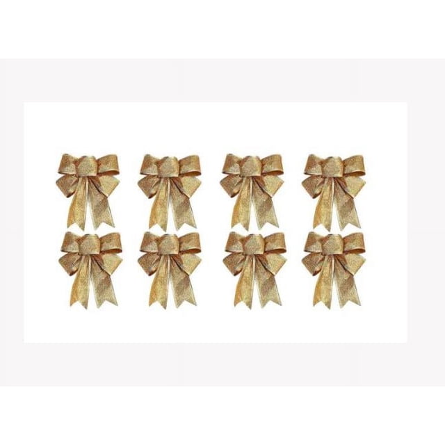 20 lazos para decorar el árbol de Navidad, dorados, 25 x 21 cm