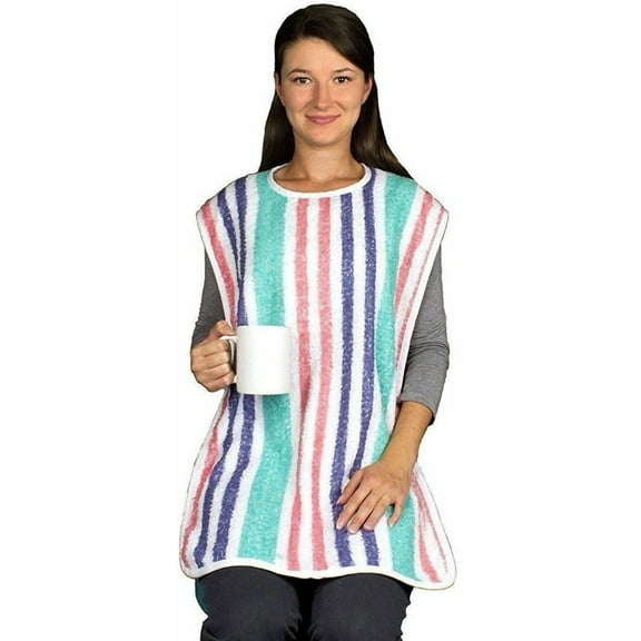 Long Length Adult Bib X Large 18x35 Clothing Protector Super Absorbent Baystripe