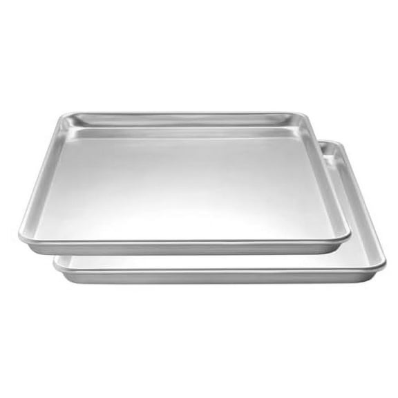 Commercial Bakeware, Aluminum 16-Gauge Heavy Duty Half-Size Sheet Pan, 2-Pack (31H-044)
