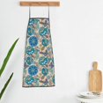 thumbnail image 5 of Naloa 1Pack Adjustable Bib Apron Waterdrop Resistant Cooking Kitchen Aprons for Women Men Chef, Vintage Floral Butterflies Print, 5 of 5