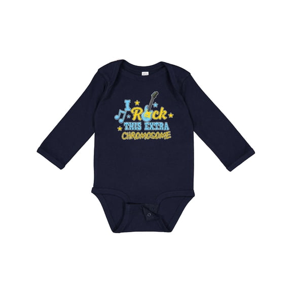Inktastic I Rock This Extra Chromosome Down Syndrome Awareness Boys or Girls Long Sleeve Baby Bodysuit