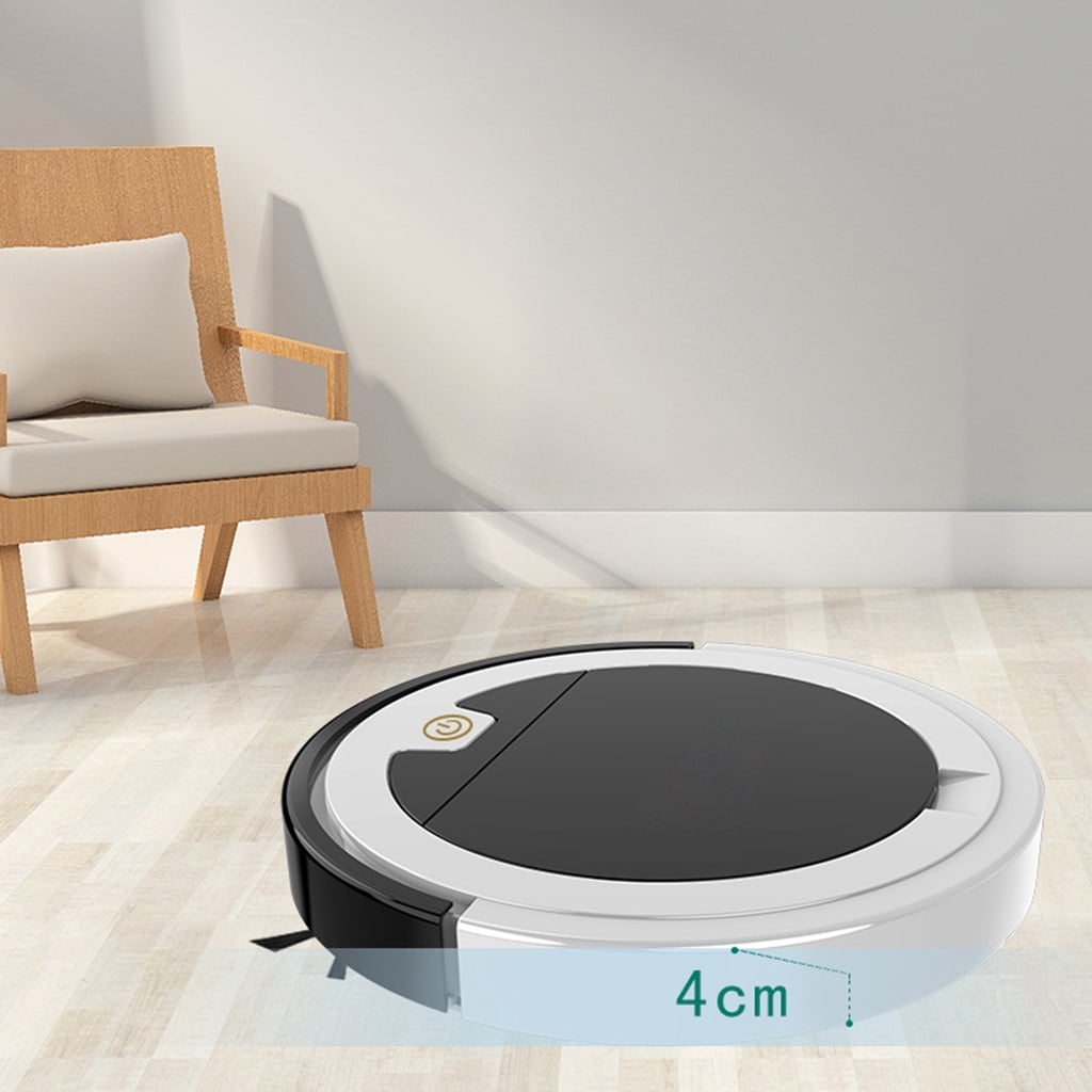 Super Thin Robot Vacuum Cleaner 1.57'' Auto Robotic Vacuums Wet/Dry Use Super Quiet with Cleaning Timer for Touch Contro
