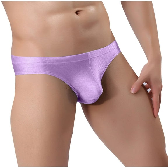 Jwputqe Mens Boxer Briefs,Mens Briefs,Boxer Briefs,Breathable,Cooling,Solid,Elastic Waist,Nylon,Spandex,Purple,XL