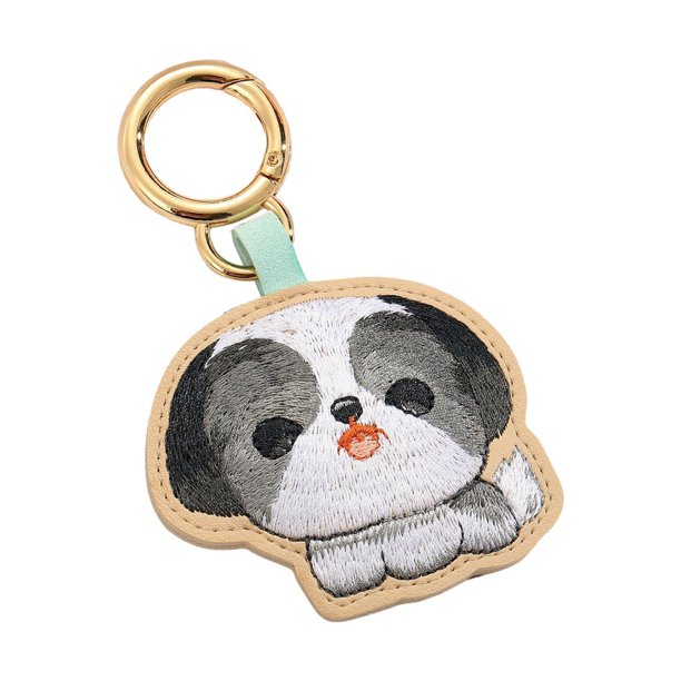 Llavero bordado, llavero para coche, llavero elegante con forma de animal, ideal como regalo de Acción de Gracias. Cachorro