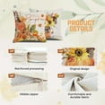 thumbnail image 4 of 1Pc/4Pcs Fall Decor Pillow Covers 18x18Inch Pumpkin Maple Leaves Sunflower Vase Fall Outdoor Throw Pillows Covers Autumn Farmhouse Thanksgiving Decorative Cushion Case for Couch Sofa, 4 of 7