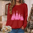 thumbnail image 2 of Towmus Christmas Sweatshirt for Women Cute Xmas Tree Casual Crewneck Sweatshirt Oversized Graphic Pullover Tops, 2 of 6