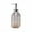 Clear, variant on Horizontal Stripe Glass Soap Dispenser Bottle, Press Type Pump Liquid Soap Container for Hand Soap, Shampoo, Body Wash, Refillable and Durable Design