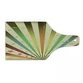 thumbnail image 1 of Vintage Rainbow Cutting Board, Worn out Effect with Colorful Stripe and Stars Retro Carnival Theme Pattern, Tempered Glass Cutting and Serving Board, Wine Bottle Shape, Multicolor, by Ambesonne, 1 of 1