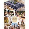 thumbnail image 5 of Navy Blue Boho Table Cloth, Waterproof Tablecloth for Square Tables, Vintage Ethnic Tribe Retro Abstract Art Reusable Washable Fabric Table Cover for Restaurant Kitchen Dining Tables 54"x54", 5 of 8