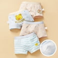 thumbnail image 2 of Boys Cotton Underwear,Boys Cotton Briefs Dinosaur Car Toddler Kids Underwear 4 Pack Khaki,Size 9-12 Years, 2 of 4