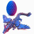 thumbnail image 1 of Dragon Toy Hannahcos con forma de dragón impreso en 3D con alas para niños, color morado, 1 of 6